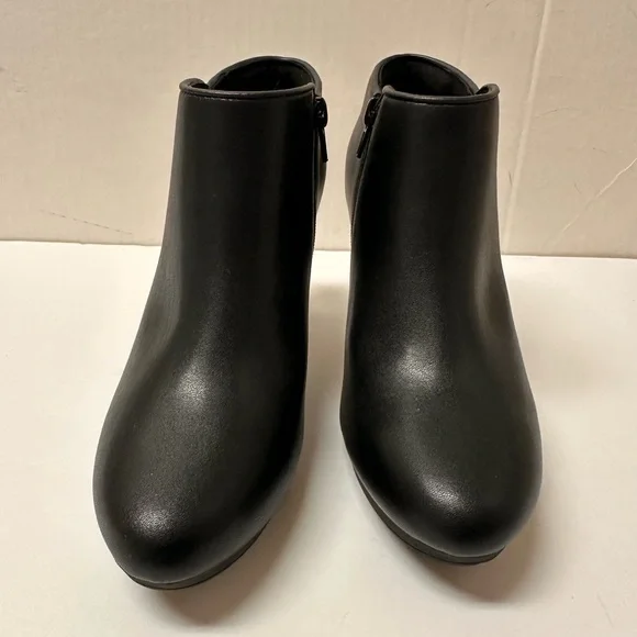 Clarks Ambyr Step Platform Boots Leather Ankle High Heel Boots~ 6.5 - Picture 2 of 7